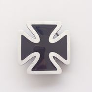 Black Cross Enamel Belt Buckle Gurtelschnalle Boucle de ceinture OC037BK