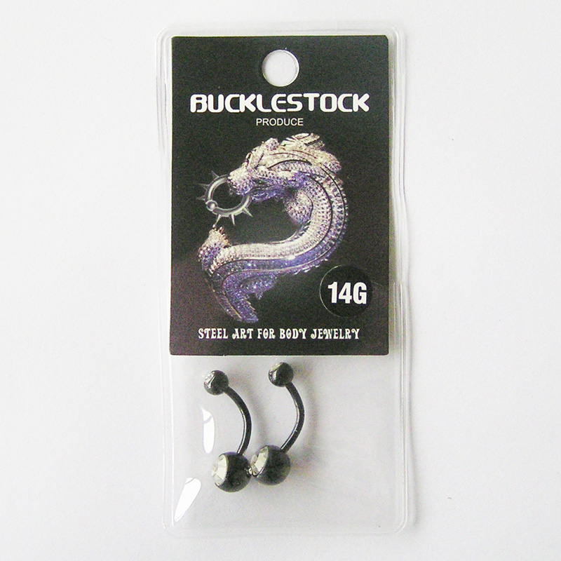 Blackline Curved Piercing Barbell Navel Barbell Belly Ring