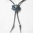 Vintage Black Enamel Longhorn Bull Bolo Tie - Western Leather Necklace - View #8