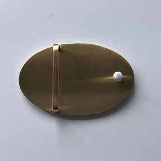 Solid Brass Oval Blank Belt Buckle BS024