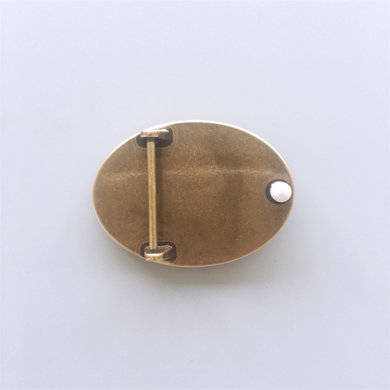 New Eagle Oval Solid Brass Belt Buckle