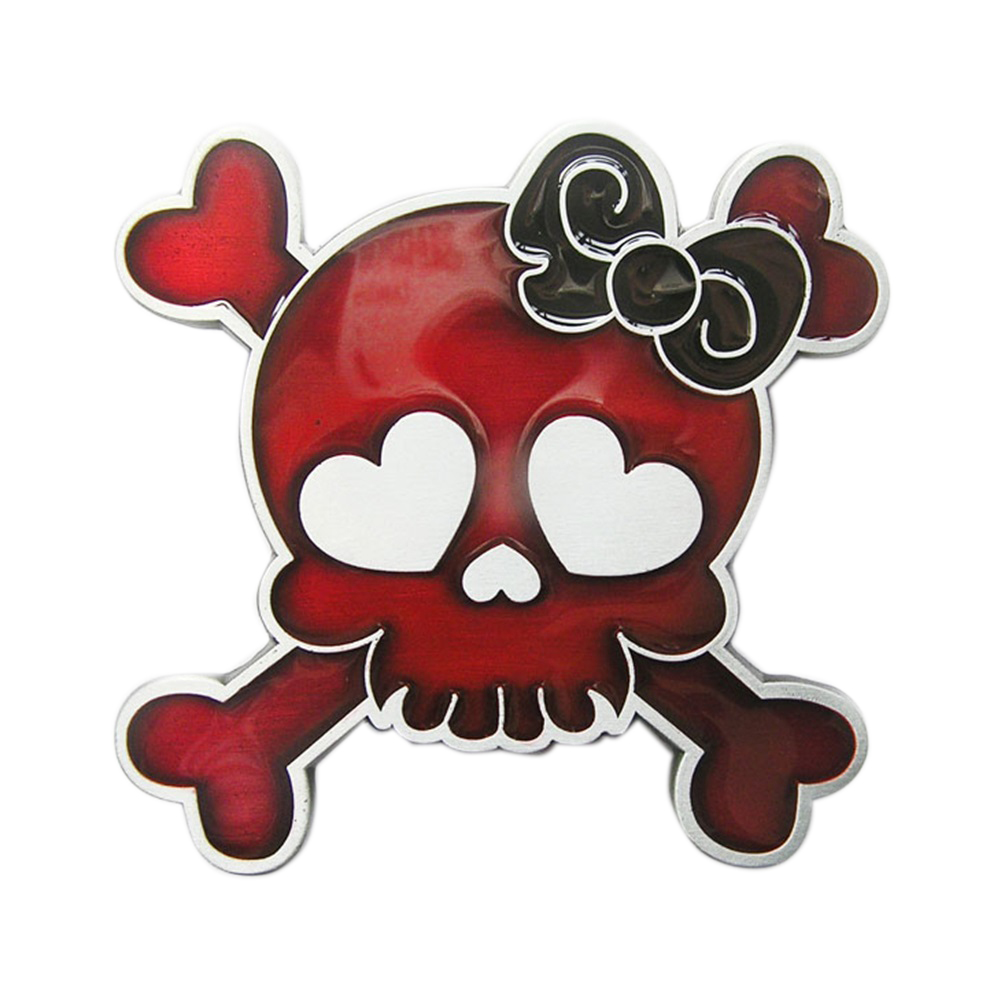 New Vintage Red Enamel Punk Rock Emo Tattoo Skull Girl Wedding Belt