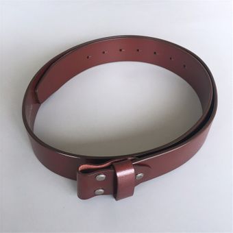 New Red Brown Real Genuine Leather Belt Screws On Custom Cut to Size Belt BELT1-016RW
