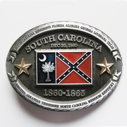 Western South Carolina State Flag Oval Belt Buckle Gurtelschnalle Boucle De Ceinture