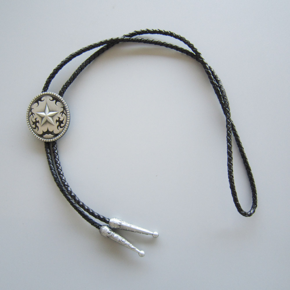 Cravatta Bolo Western Vintage Con Lupo, Ovale, Pelle Originale, Ciondolo In Lega Di Zinco, Lunghezza 1 Metro, Regalo Unico - 5