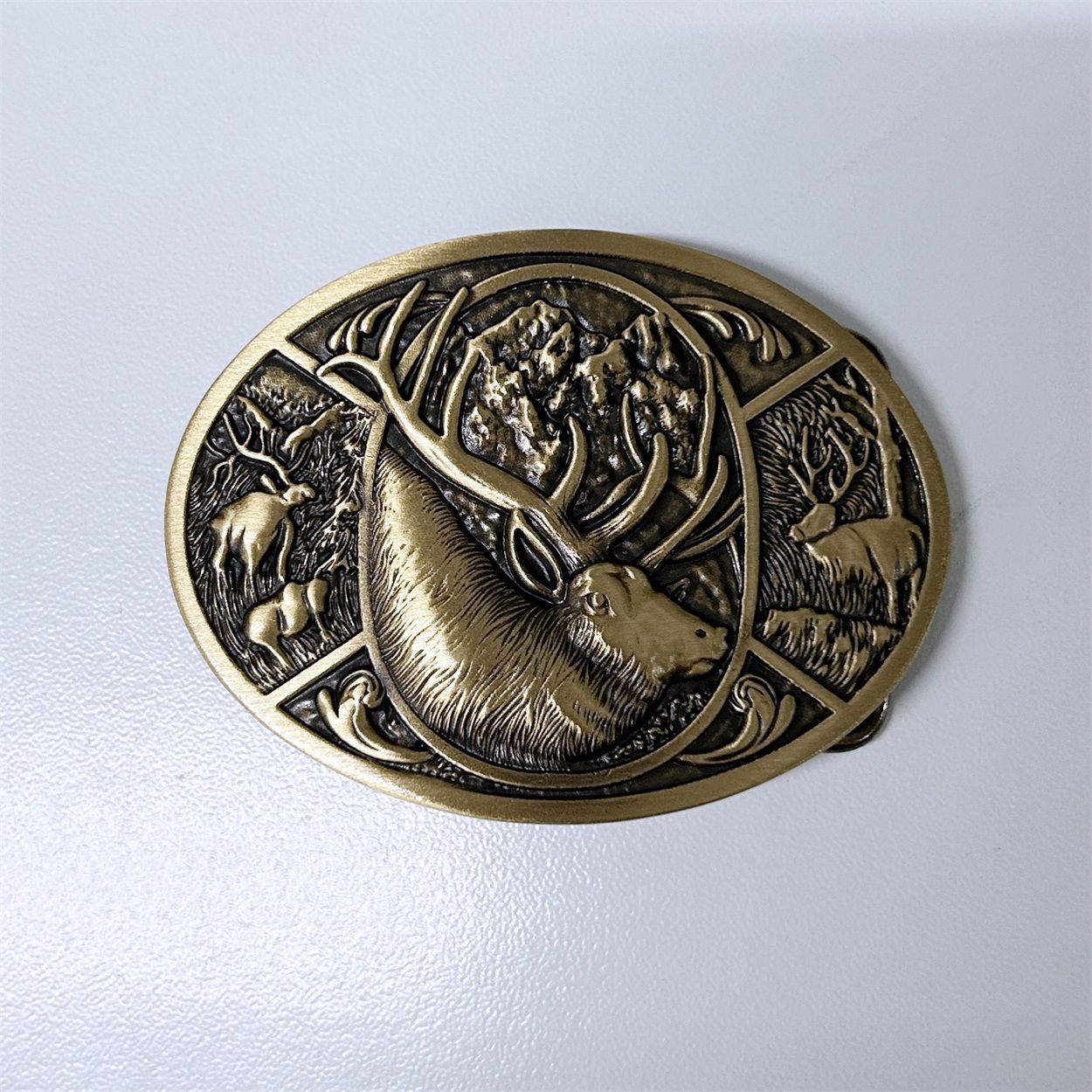 Fibbia Cintura Western Cowgirl In Metallo Pressofuso - Fiori Rossi, Argento Opaco, Per Cinture Larghe Fino A 4 Cm, 95x60 Mm
