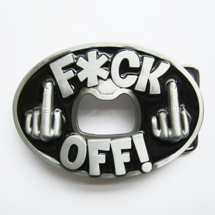 New Oval Enamel Bottle Opener Belt Buckle