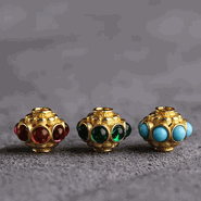 Gold-plated 925 Silver Loose Beads - 2pcs Gold-plated 925 Silver Loose Beads - 2pcs