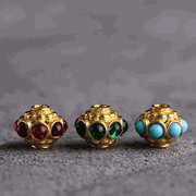 Gold-plated 925 Silver Loose Beads - 2pcs