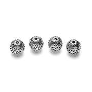 925 Silver Chinese-coin Symbol Beads - 2pcs