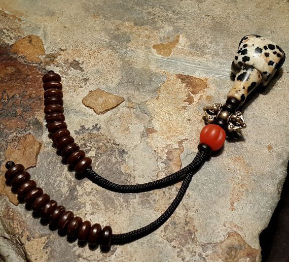 Mala's Guru Bead Natural Stone Guru Bead Three Holes Bead Mala's Tassel