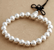 Silver Mala Beads Bracelet Silver Mala Beads Bracelet