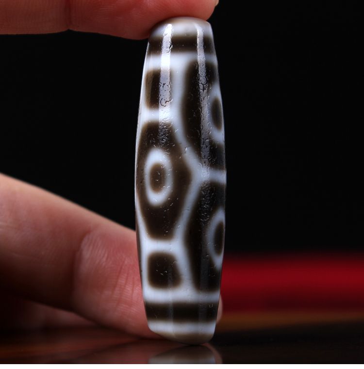 Tibetan Six Eyes DZI Bead Genuine 6 Eyes DZI Bead Tibetan Ji Beads