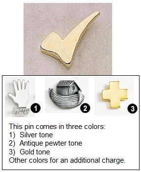 3/4" Check Mark Metal Lapel Pin