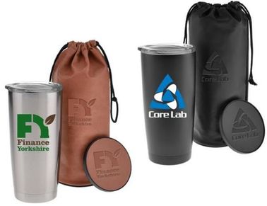 Custom Stainless Steel Tumbler & Coaster Gift Set