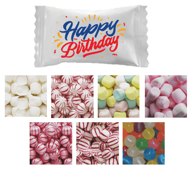 Happy Birthday Wrapper Mints & Candies - Case of 1000