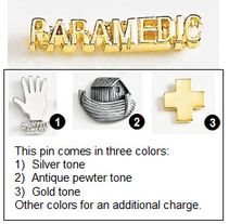 1" Metal Lapel Pin for Paramedics