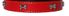 Bone Embellished Leather Dog Collar in Red Bone Embellished Leather Dog Collar in Red