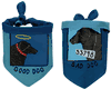 Good Dog / Bad Dog Reversible Bandana - Small 