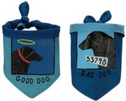 Good Dog / Bad Dog Reversible Bandana - Small 