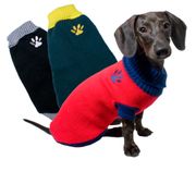Paw Sweaters in Black with Grey Paw 