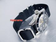 SOLD OUT !!! 20mm NATO RAF ZULU BLACK HIGH STRENGTH Nylon 5 RINGS STRAP BAND