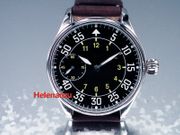 44mm B-Uhr Flieger Watch with Black Sunray dial and 6497 Movement