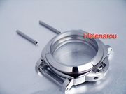 SOLD OUT !!  44MM PAM GLOSSY STEEL MARINA MILITARE  WATCH CASE with SAPPHIRE for ETA UNITAS 6497