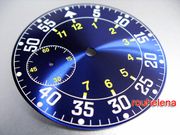 Blue Sunray B-Uhr Dial with SUPER Lume for  ETA Unitas 6497 6498