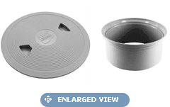Pentair A&A QuikWater Leveler And DekClor Deck Lid & Ring - Light Gray 542518