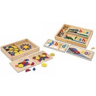 Melissa and Doug See & Spell w/ Pattern Blocks & Boards - click to enlarge