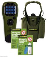 Thermacell Camper's Kit  Mosquito Repellent Appliance Olive, Holster Olive+ 2 single refills - click to enlarge