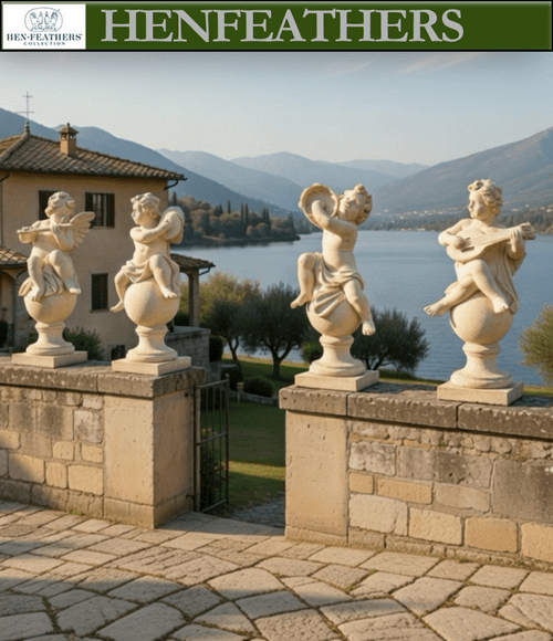 Angelic Ensamble Finial Sculptures - Set of 4