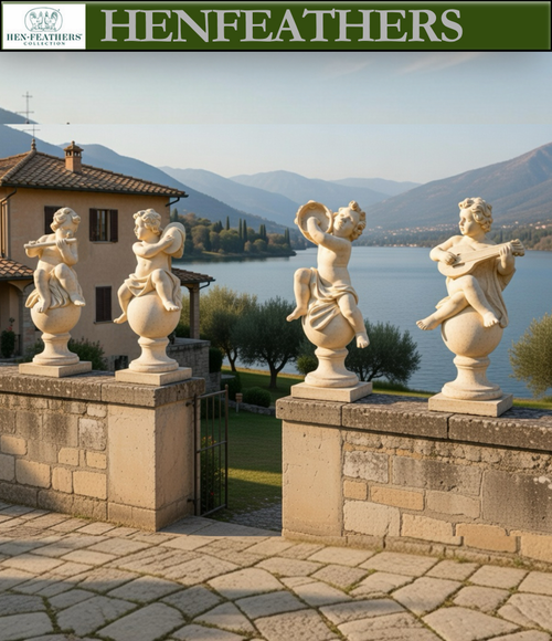 Angelic Ensamble Finial Sculptures - Set of 4