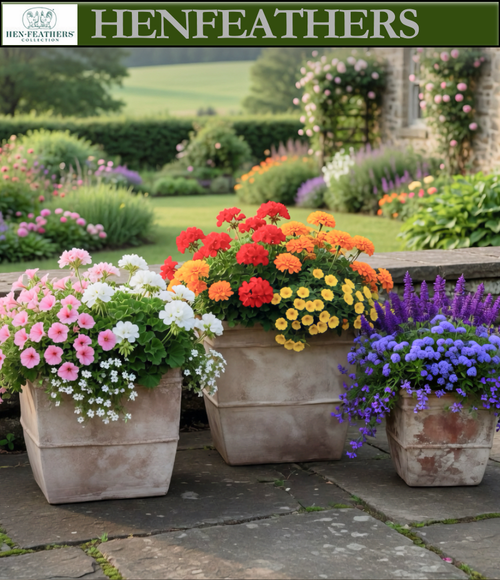 Antico Square Planter - Set of 3