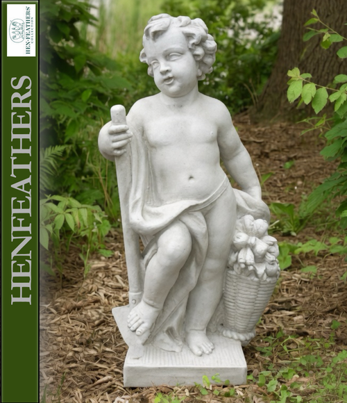 Bountiful Harvest Cherub Sculpture
