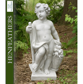 Bountiful Harvest Cherub Sculpture