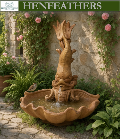 Classic Dolphin and Shell Fountain