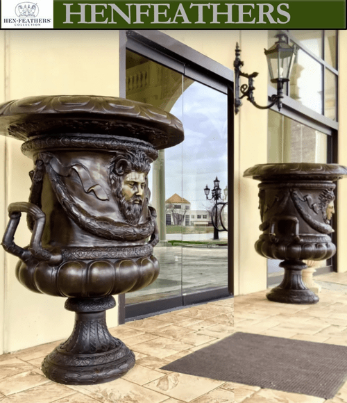 Colossal Louis XIV Bronze Urns Pair