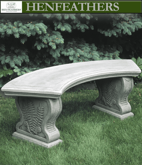 Curved Woodland Ferns Bench