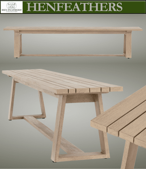 Dijon Outdoor Dining Bench