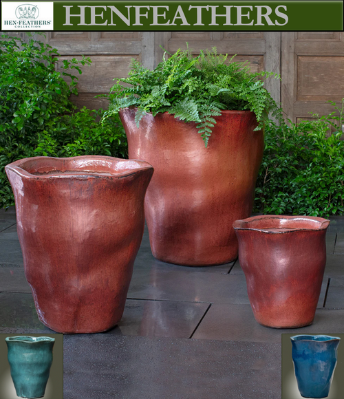 Foxglove Glazed Planter - Set of 3