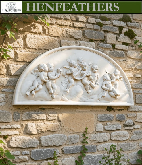 Gathering of Cherubs Lunette Wall Decor