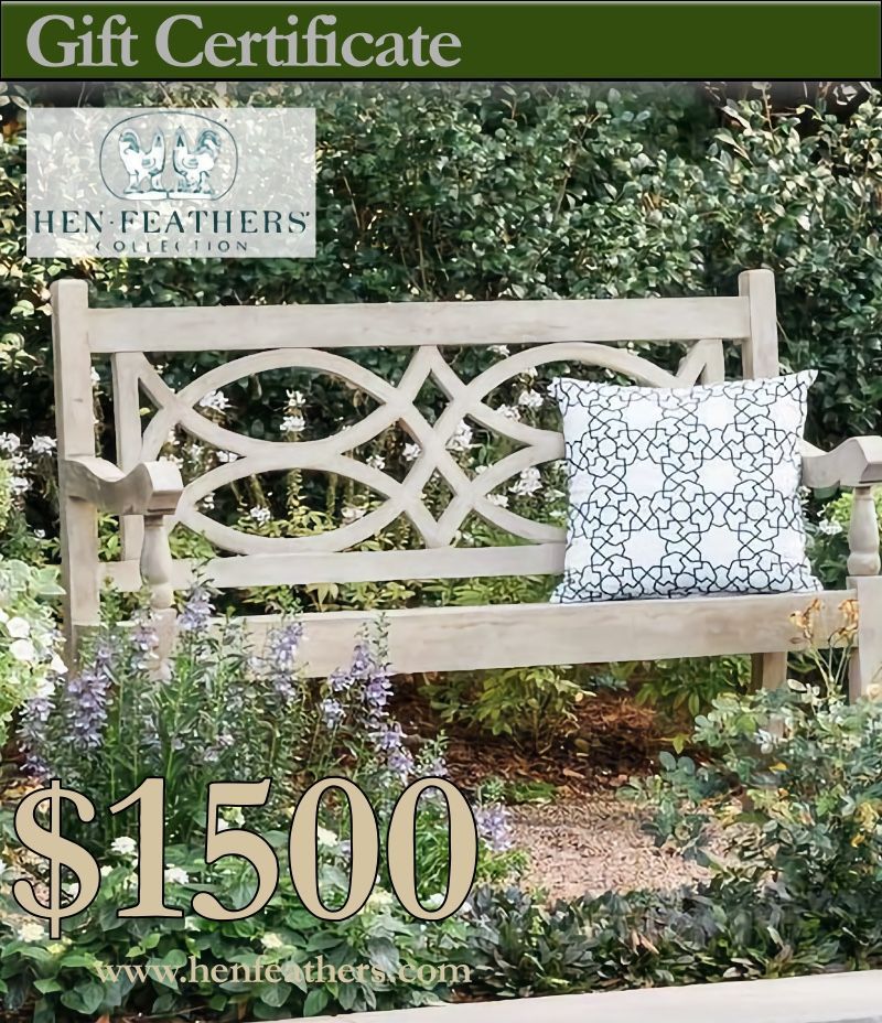 HenFeathers 1500 Gift Certificate HenFeathers