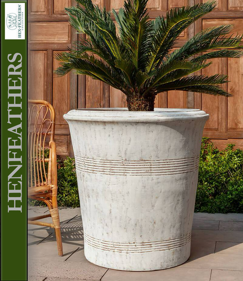 Las Palmeras Planter - Whitewash - Medium