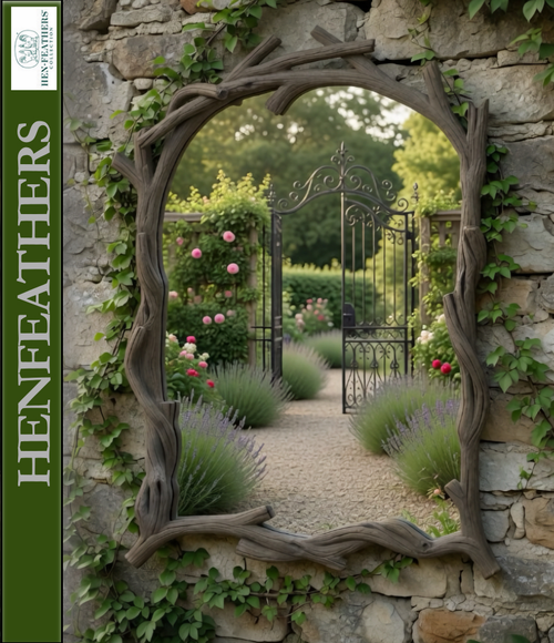 Loire Faux Bois Garden Mirror