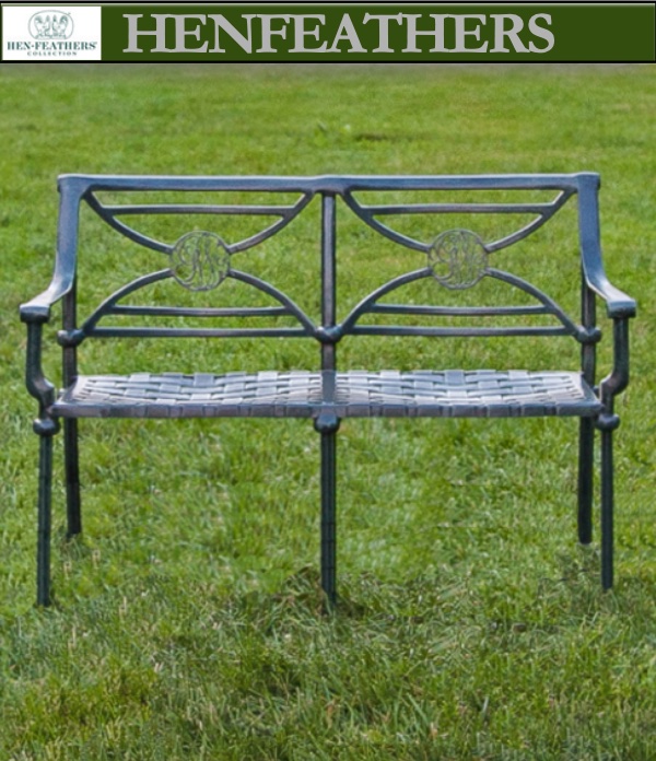 Mount Vernon Bench Garden Decor HenFeathers