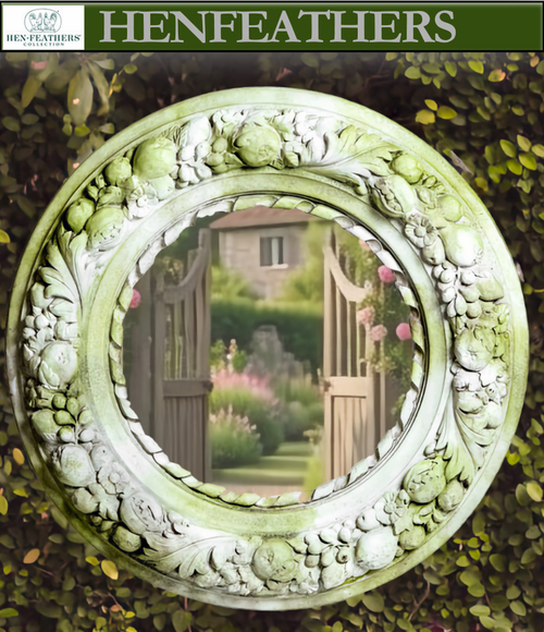 Pomegranate & Acanthus Looking Glass Outdoor Mirror