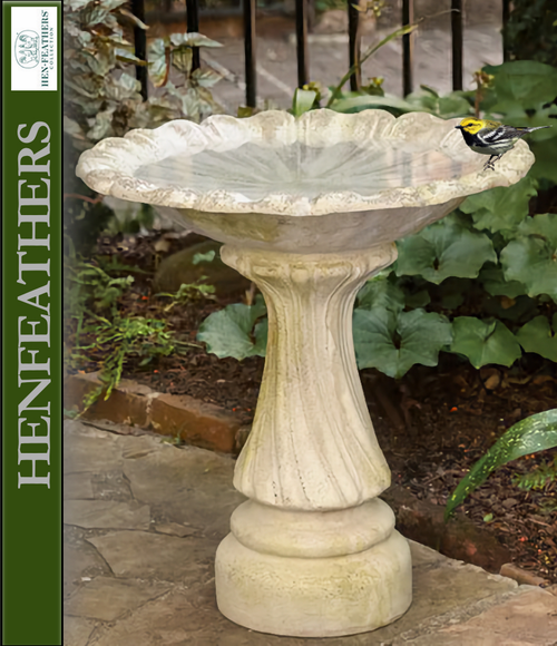 Sculpted Petal Birdbath