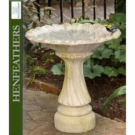 Sculpted Petal Birdbath
